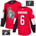 Ottawa Senators #6 Chris Wideman Authentic Red Fashion Gold NHL Jersey