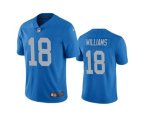 Detroit Lions #18 Jameson Williams Blue Vapor Untouchable Limited Stitched Jersey