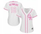 Women's Colorado Rockies #12 Mark Reynolds Authentic White Fashion Cool Base Baseball Jersey