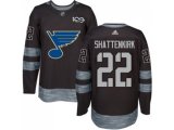 Adidas St. Louis Blues #22 Kevin Shattenkirk Black 1917-2017 100th Anniversary Stitched NHL Jersey