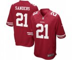 San Francisco 49ers #21 Deion Sanders Game Red Team Color Football Jersey