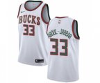 Milwaukee Bucks #33 Kareem Abdul-Jabbar Swingman White Fashion Hardwood Classics NBA Jersey