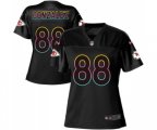 Women Kansas City Chiefs #88 Tony Gonzalez Game Black Fashion Football Jersey