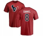 Houston Texans #8 Trevor Daniel Red Name & Number Logo T-Shirt