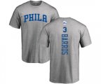 Philadelphia 76ers #3 Dana Barros Ash Backer T-Shirt