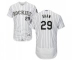 Colorado Rockies #29 Bryan Shaw White Home Flex Base Authentic Collection Baseball Jersey