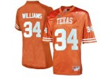 Men's Texas Longhorns Ricky Williams #34 College Football Throwback Jersey - Burnt Orange
