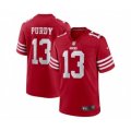 San Francisco 49ers #13 Brock Purdy Red Stitched Game Football Jersey