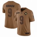 Cincinnati Bengals #9 Joe Burrow Nike Brown 2023 Salute To Service Limited Jersey