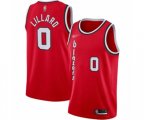 Portland Trail Blazers #0 Damian Lillard Swingman Red Hardwood Classics Basketball Jersey