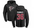 Atlanta Falcons #36 Kemal Ishmael Black Name & Number Logo Pullover Hoodie