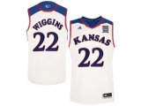 Men's Kansas Jayhawks Andrew Wiggins #22 College Basketball Authentic Jersey - White