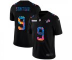 Detroit Lions #9 Matthew Stafford Multi-Color Black 2020 NFL Crucial Catch Vapor Untouchable Limited Jersey