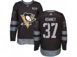 Adidas Pittsburgh Penguins #37 Carter Rowney Black 1917-2017 100th Anniversary Stitched NHL Jersey