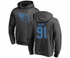 Tennessee Titans #91 Cameron Wake Ash One Color Pullover Hoodie