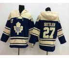 Toronto Maple Leafs #27 Darryl Sittler blue-cream [pullover hooded sweatshirt]