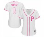 Women's Pittsburgh Pirates #6 Starling Marte Authentic White Fashion Cool Base Baseball Jersey