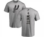 San Antonio Spurs #4 Derrick White Ash Backer T-Shirt