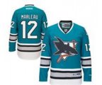 San Jose Sharks #12 Patrick Marleau Teal 25th Anniversary Stitched Hockey Jersey