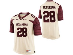 Men\'s Oklahoma Sooners Adrian Peterson #28 College Limited Football Jersey - White