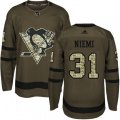 Pittsburgh Penguins #31 Antti Niemi Authentic Green Salute to Service NHL Jersey