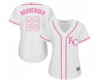 Women's Kansas City Royals #26 Brad Boxberger Authentic White Fashion Cool Base Baseball Jersey