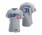 Los Angeles Dodgers Joc Pederson Gray 2020 World Series Champions Authentic Jersey