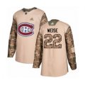 Montreal Canadiens #22 Dale Weise Authentic Camo Veterans Day Practice Hockey Jersey