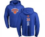 New York Knicks #30 Bernard King Royal Blue Backer Pullover Hoodie