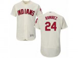 Cleveland Indians #24 Manny Ramirez Cream Flexbase Authentic Collection MLB Jersey