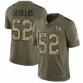 New York Giants #52 Jonathan Casillas Limited Olive Camo 2017 Salute to Service NFL Jersey