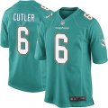 Miami Dolphins #6 Jay Cutler Game Aqua Green Team Color NFL Jersey