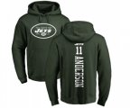 New York Jets #11 Robby Anderson Green Backer Pullover Hoodie