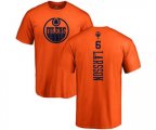 Edmonton Oilers #6 Adam Larsson Orange One Color Backer T-Shirt