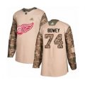 Detroit Red Wings #74 Madison Bowey Authentic Camo Veterans Day Practice Hockey Jersey