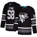 Pittsburgh Penguins #58 Kris Letang Black 2019 All-Star Game Parley Authentic Stitched NHL Jersey