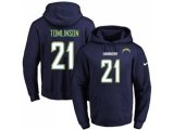 Los Angeles Chargers #21 LaDainian Tomlinson Navy Blue Name & Number Pullover NFL Hoodie