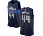 Dallas Mavericks #44 Justin Jackson Authentic Navy Blue Basketball Jersey Statement Edition