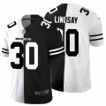 Denver Broncos #30 Phillip Lindsay Black White Limited Split Fashion Football Jersey
