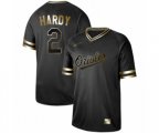 Baltimore Orioles #2 J.J. Hardy Authentic Black Gold Fashion Baseball Jersey