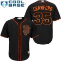 San Francisco Giants #35 Brandon Crawford Authentic Black Alternate Cool Base MLB Jersey