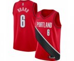 Portland Trail Blazers #6 Jaylen Hoard Swingman Red Finished Basketball Jersey - Statement Edition