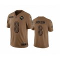Baltimore Ravens #8 Lamar Jackson 2023 Brown Salute To Service Limited Football Stitched Jersey