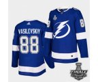 Tampa Bay Lightning #88 Andrei Vasilevskiy Blue Home Authentic 2021 NHL Stanley Cup Final Patch Jersey