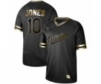 Baltimore Orioles #10 Adam Jones Authentic Black Gold Fashion Baseball Jersey
