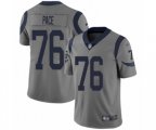 Los Angeles Rams #76 Orlando Pace Limited Gray Inverted Legend Football Jersey