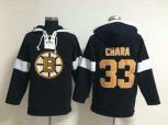 nhl jerseys boston bruins #33 chara black-white[pullover hooded sweatshirt]