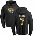 Jacksonville Jaguars #7 Chad Henne Black Name & Number Logo Pullover Hoodie
