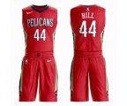 New Orleans Pelicans #44 Solomon Hill Swingman Red Basketball Suit Jersey Statement Edition