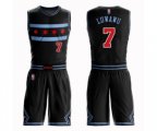 Chicago Bulls #7 Timothe Luwawu Authentic Black Basketball Suit Jersey - City Edition